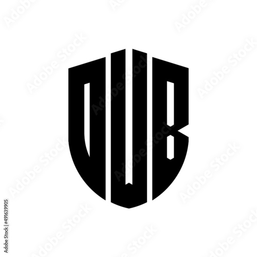 DWB letter logo design. DWB modern letter logo with black background. DWB creative  letter logo. simple and modern letter logo. vector logo modern alphabet font overlap style. Initial letters DWB  photo