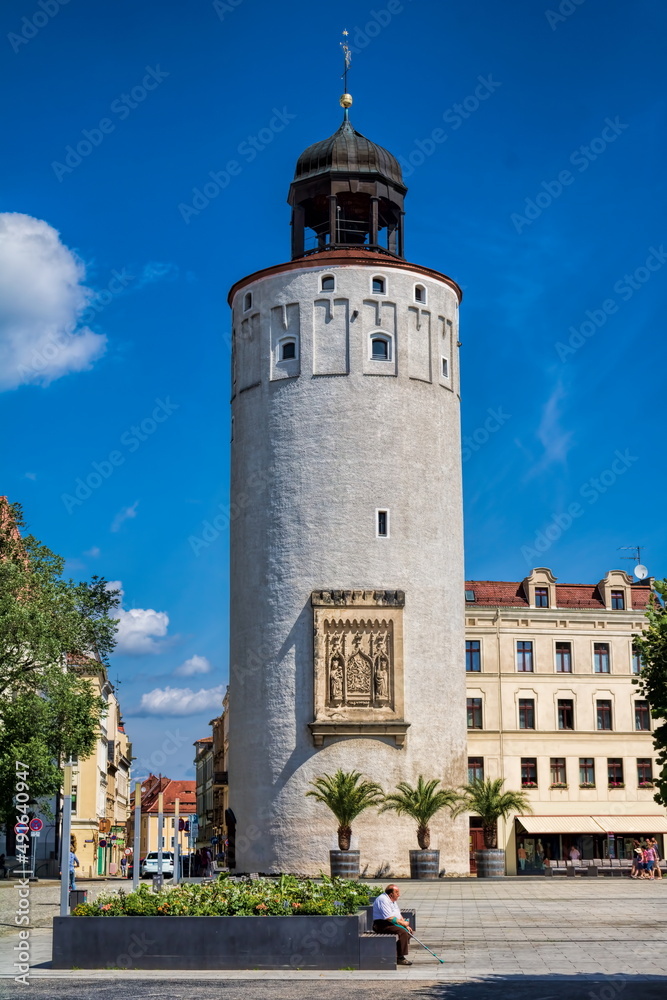 görlitz, deutschland - frauenturm am marienplatz görlitz, deutschland - frauenturm am marienplatz