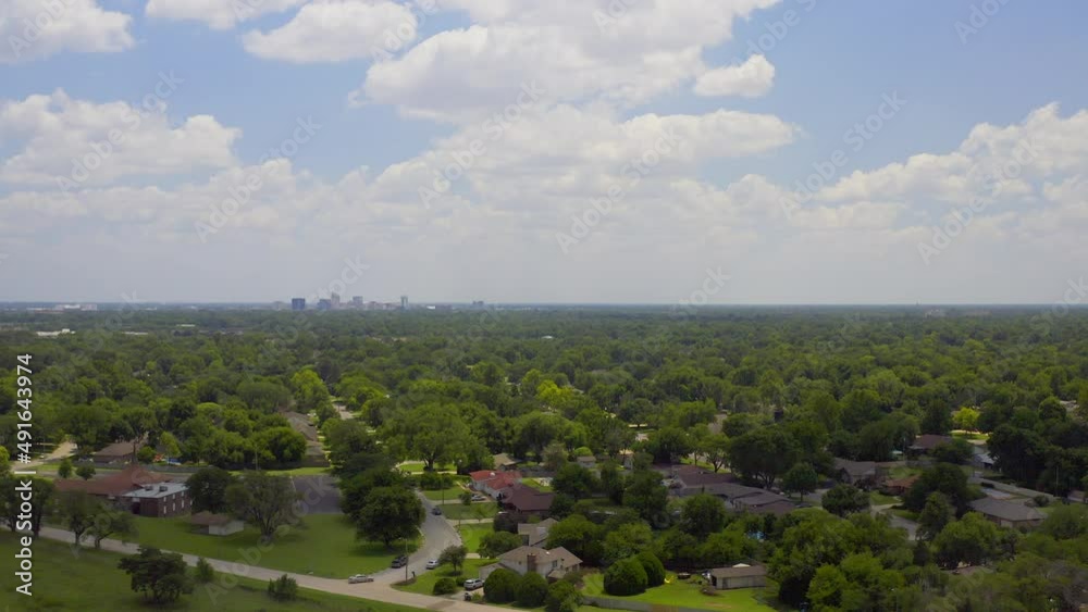 Flying over suburban Wichita in Kansas Flying over suburban Wichita in Kansas