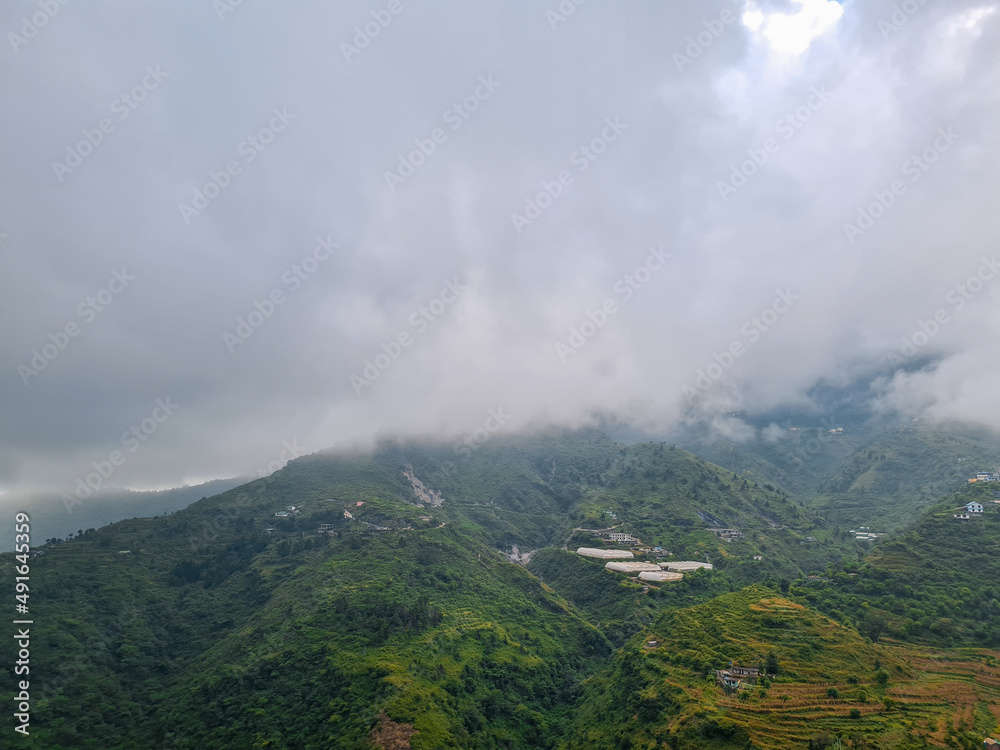 Misty mountains in Mussoorie