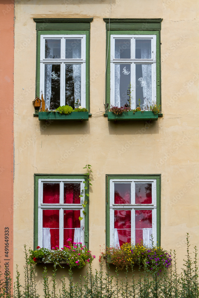 Hausfassade mit Fenster, Erfurt