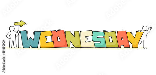 People With the Word "Wednesday", Business concept