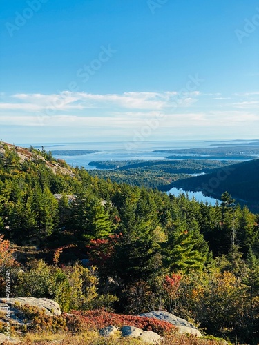 Views from the hiking trail Acadia National Park in Maine