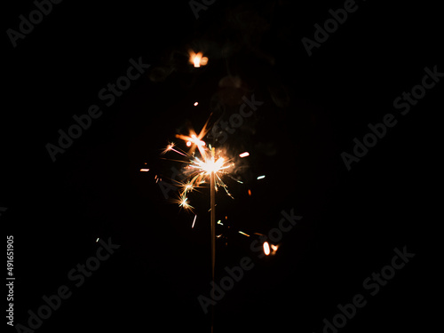 sparkler burning at a celebration