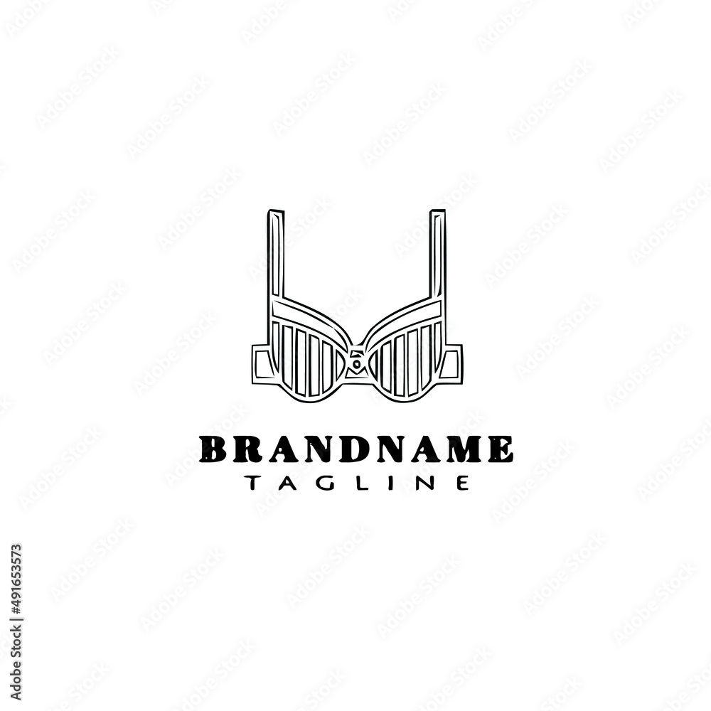 cute unique bra logo cartoon icon template black isolated vector cute cute unique bra logo cartoon icon template black isolated vector cute