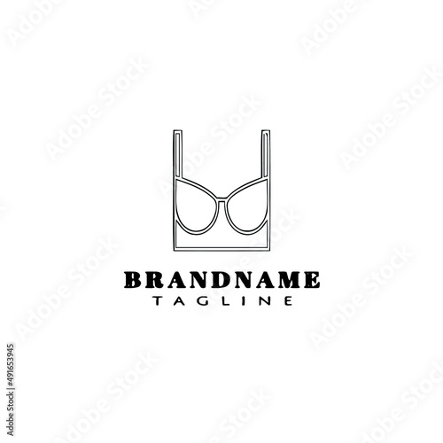 bustier logo cartoon icon design template black simple vector illustration