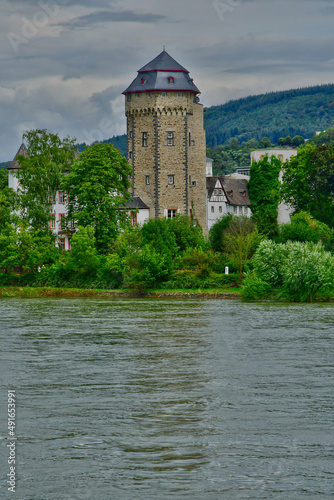 Rhine valley; Germany- august 11 2021 : valley of medieval castles