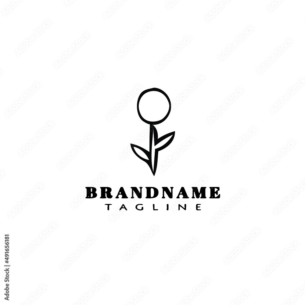 flower logo cartoon icon design template black creative vector illustration flower logo cartoon icon design template black creative vector illustration
