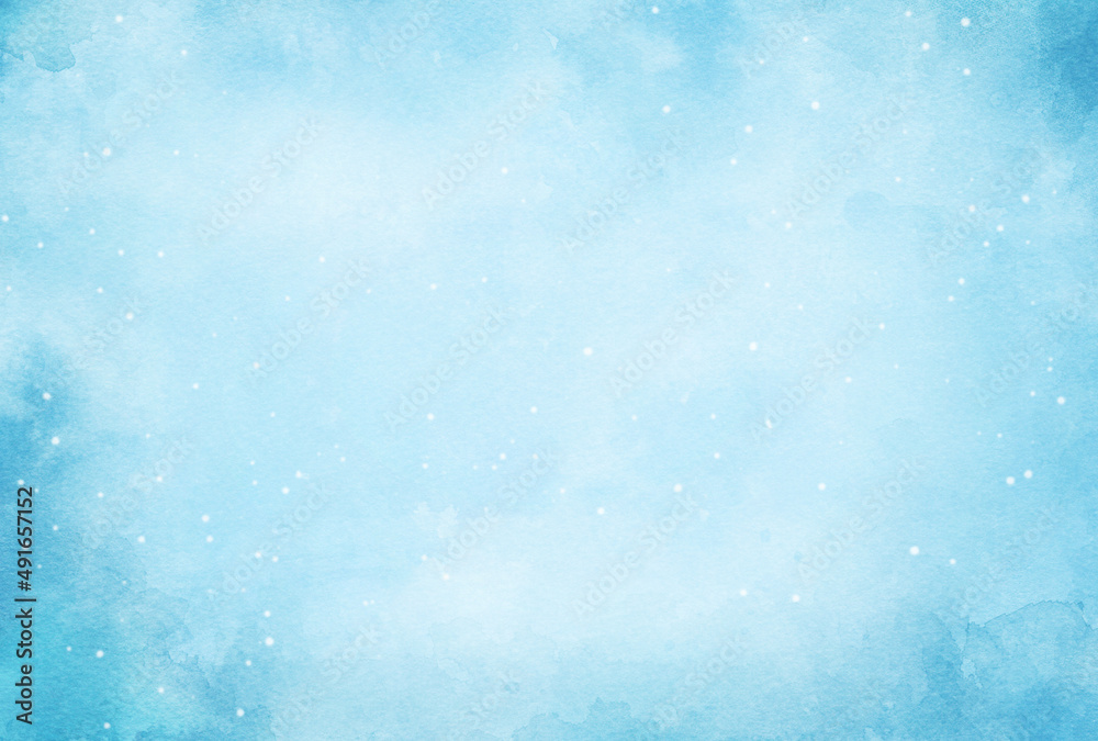 Obraz premium 背景素材_水彩テクスチャ_水色