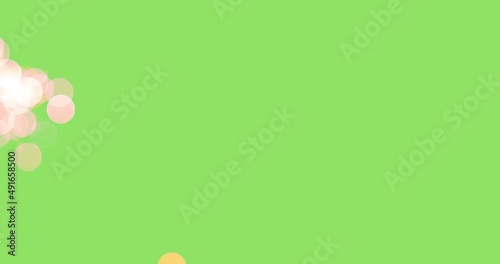 Bokeh lights in green screen animation. Suitable for Christmas, New Year, Diwali and all other festivals