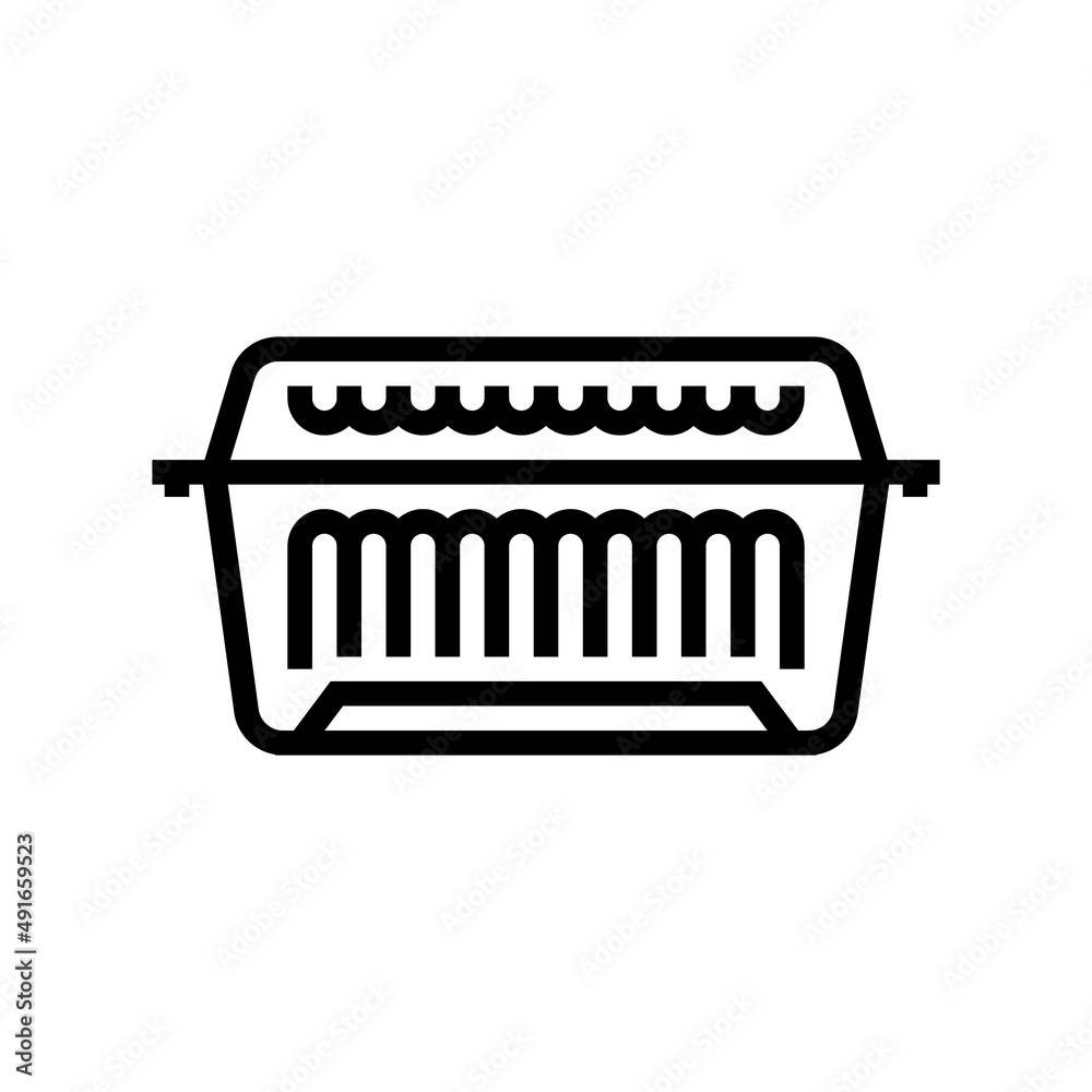 disposable plastic line icon vector. disposable plastic sign. isolated contour symbol black illustration disposable plastic line icon vector. disposable plastic sign. isolated contour symbol black illustration
