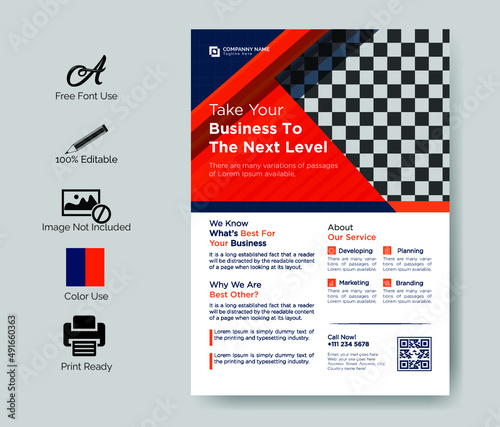 Photos Corporate multipurpose Colorful business flyer design template