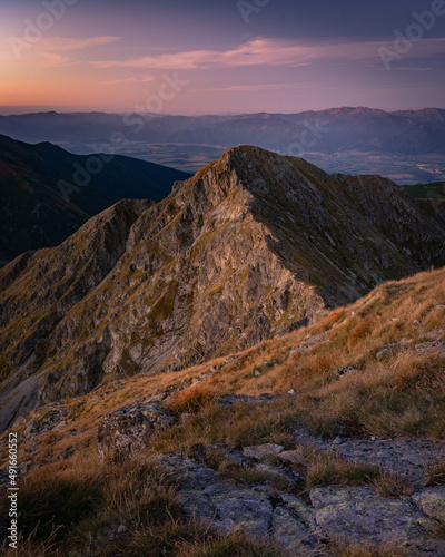 sunrise in the mountains . Western Tatras Slovakia