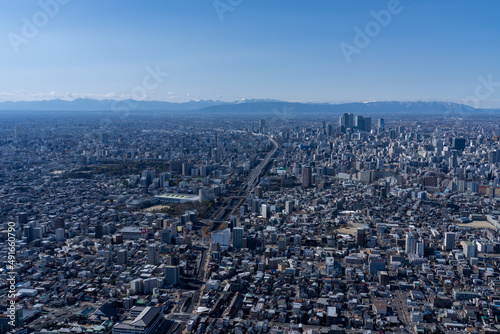 空撮　青空　ヘリ
