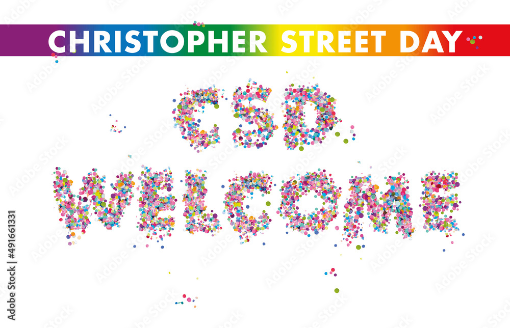 CSD Christopher Street Day colorful Poster icon CSD Christopher Street Day colorful Poster icon