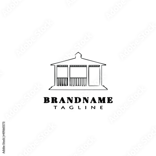 gazebo logo icon design vector creative illustration