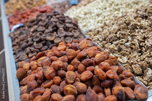 Dried fruits and nuts on lo...