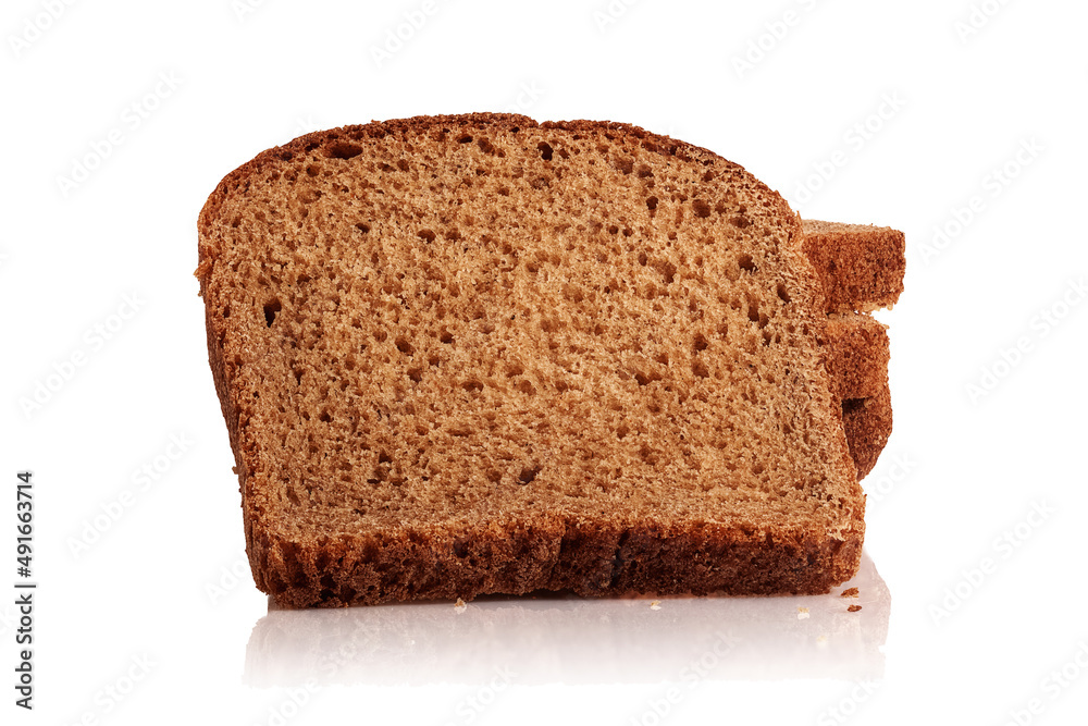 Rye bread on a white background. Rye bread on a white background.