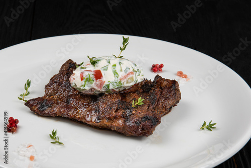 Grilled juicy marinated bee...