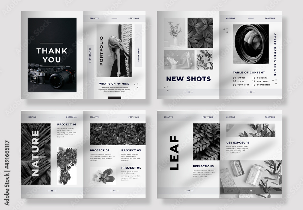 Portfolio Book Design Layout Stock Template Adobe Stock