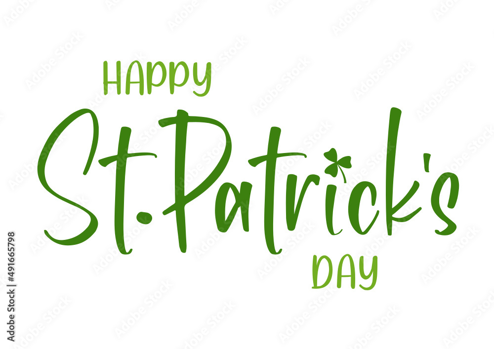 Happy St. Patrick's Day. Vector illustration. Isolated on white background