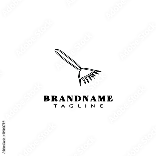 broom logo cartoon design icon vector illustration