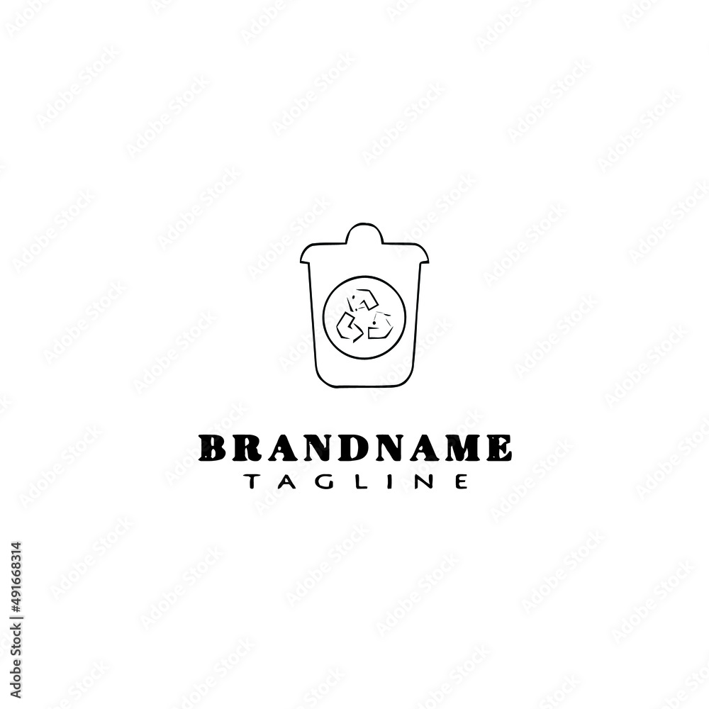 waste basket cartoon logo icon design vector illustration waste basket cartoon logo icon design vector illustration