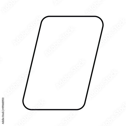 parallelogram shape illustration vector graphic. basic shape perfect for preschool learning for children and good for mathematics