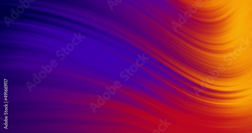 Dark Blue abstract gradient background. Smooth movement of yellow red waves. photo