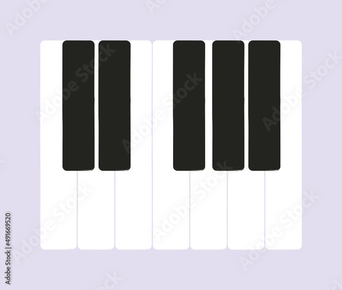 piano keyboard cartoon vector illustration