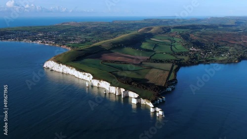 Old Harry Rocks, The Foreland or Handfast Point, Studland, Isle of Purbeck, Dorset, England, United Kingdom, Europe photo