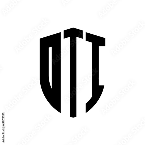 OTI letter logo design. OTI modern letter logo with black background. OTI creative  letter logo. simple and modern letter logo. vector logo modern alphabet font overlap style. Initial letters OTI  photo