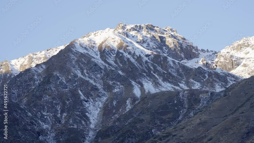 Rugged Mountains In Snow In Kedarnath. Himalayan Range In Uttarkhand, India. wide Rugged Mountains In Snow In Kedarnath. Himalayan Range In Uttarkhand, India. wide