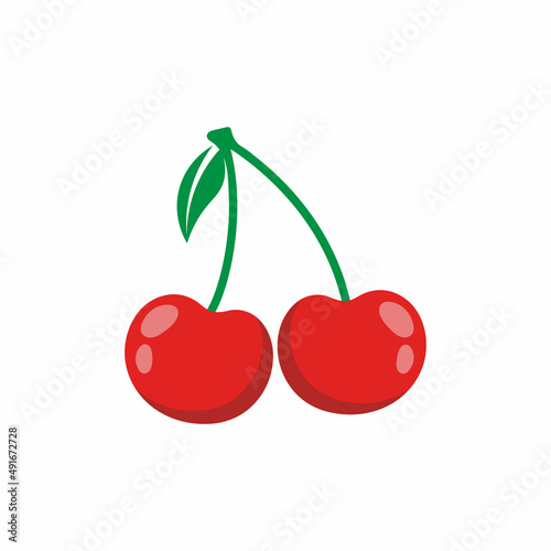 cherry icon design template illustration vector