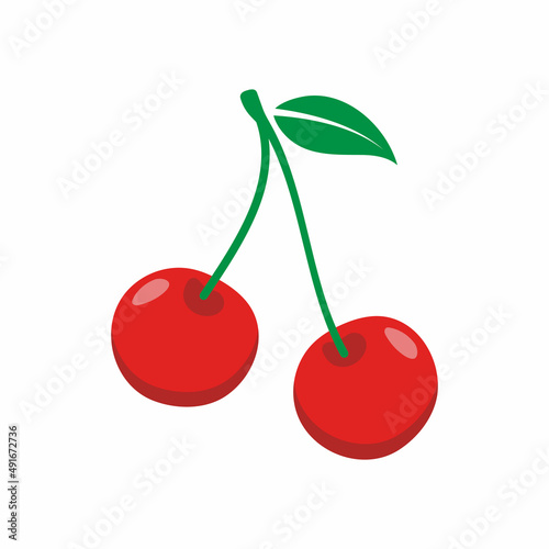 cherry icon design template illustration vector