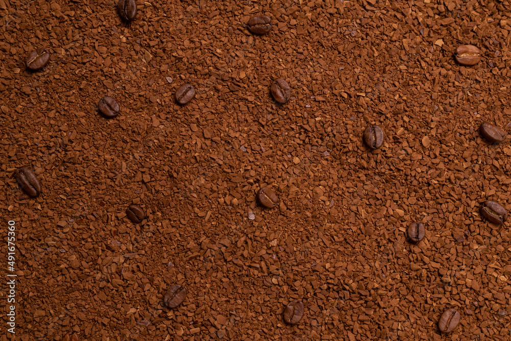 Instant coffee isolated on a background.