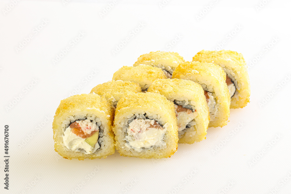 Japanese tempura roll with fish
