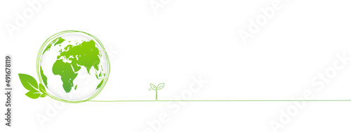 Banner design for World environment day, Earth day , Eco friendly and Sustainability development concept