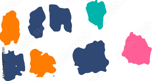 Artistic grunge brush stroke, textured shape