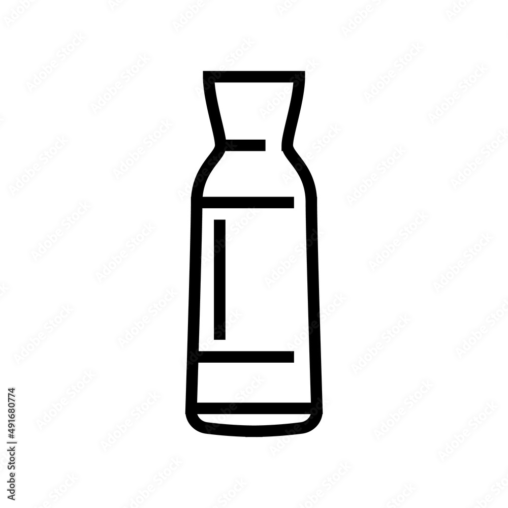 carafe glass line icon vector. carafe glass sign. isolated contour symbol black illustration carafe glass line icon vector. carafe glass sign. isolated contour symbol black illustration