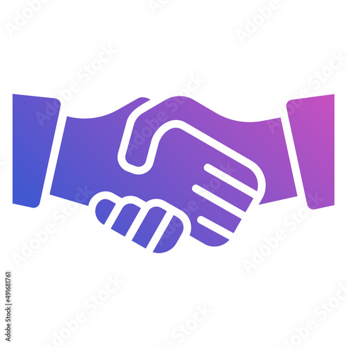 Hand shake ramadan flat gradient icon. Can be used for digital product, presentation, print design and more.