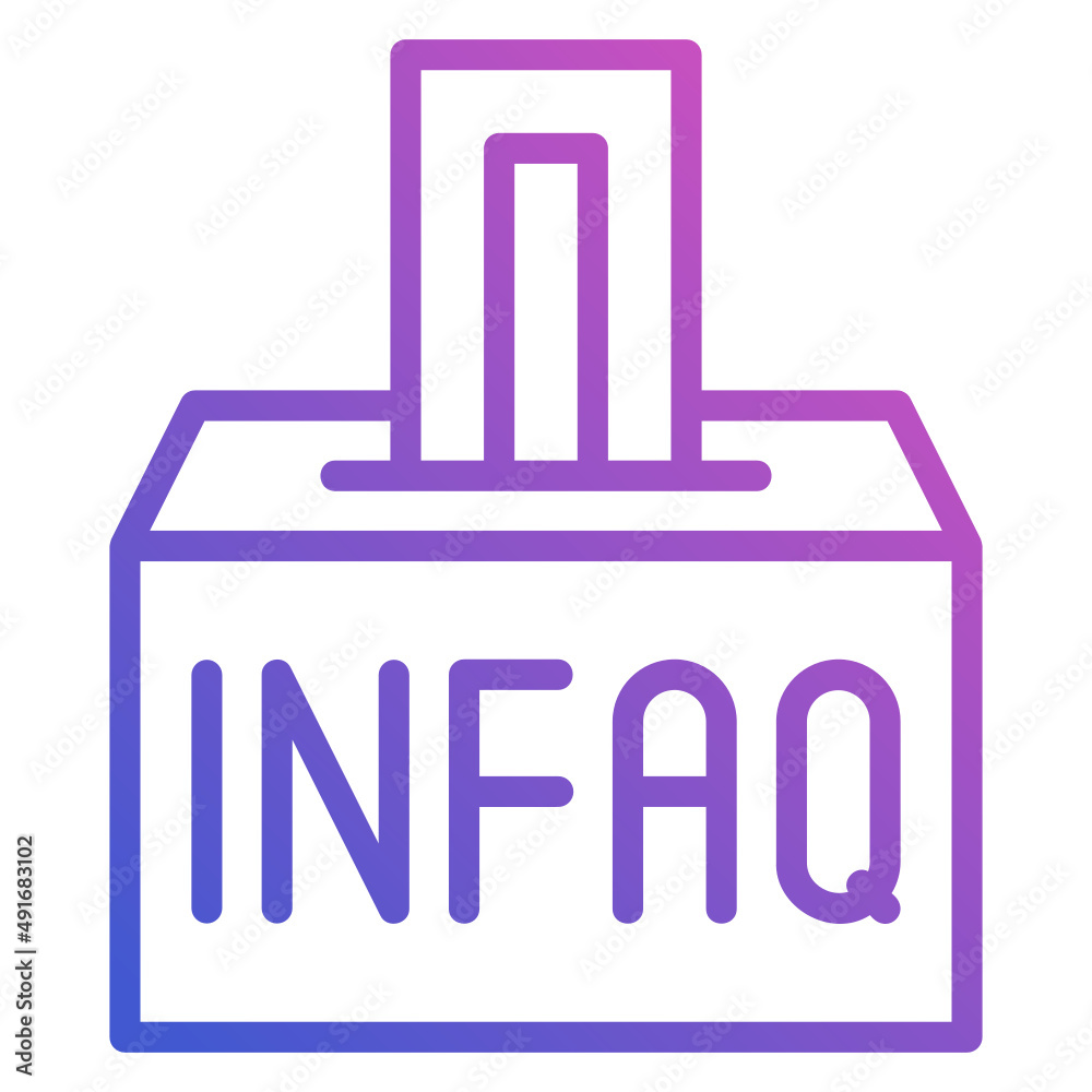 Infaq Box line gradient icon. Can be used for digital product, presentation, print design and more. Infaq Box line gradient icon. Can be used for digital product, presentation, print design and more.