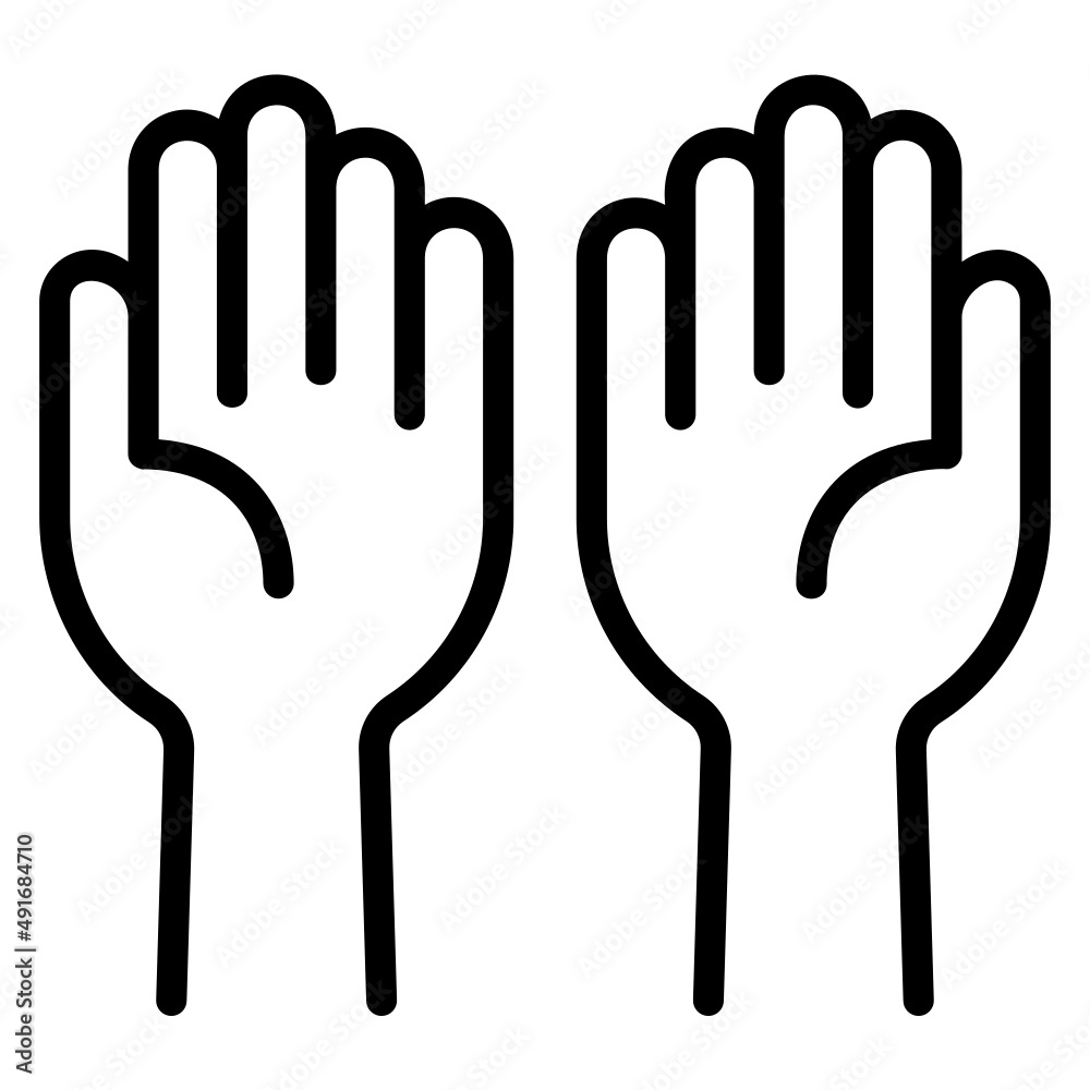 Prayer Hand line icon. Can be used for digital product, presentation, print design and more. Prayer Hand line icon. Can be used for digital product, presentation, print design and more.