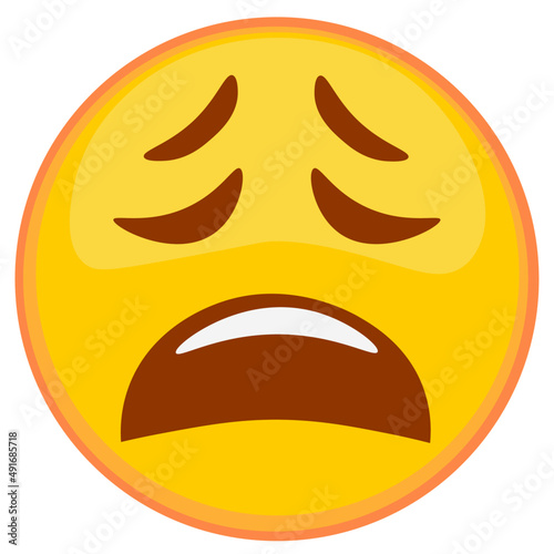 Sad emoticon emoji vector icon