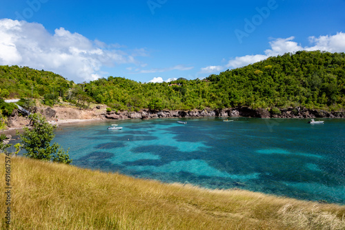 Fototapeta Naklejka Na Ścianę i Meble -  Bay Grande Baie, Terre-de-Bas, Iles des Saintes, Les Saintes, Guadeloupe, Lesser Antilles, Caribbean.