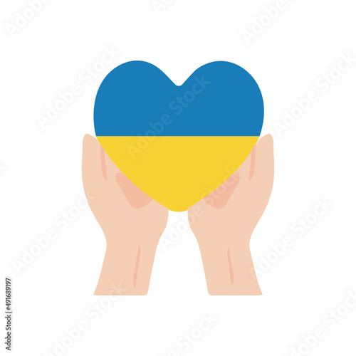 Ukraine heart in hands