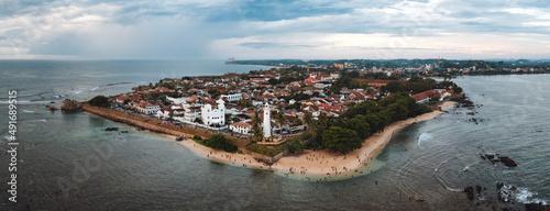 Aerial panoramic view of Galle Dutch Fort in Sri Lanka.
