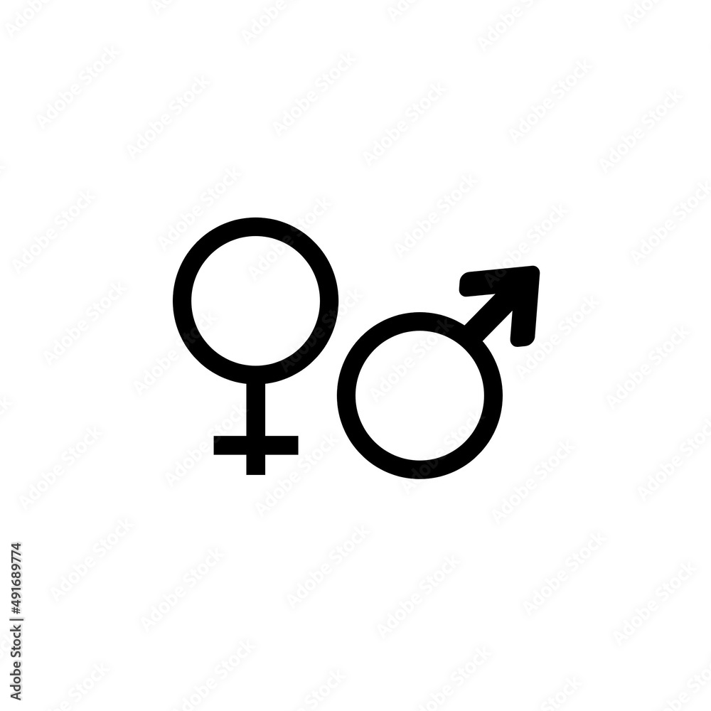 Icon logo design men women wc toilet symbol - obrazy, fototapety, plakaty 