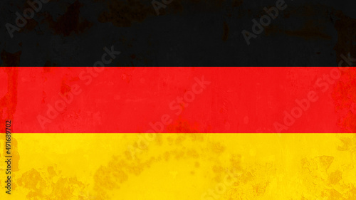 Deutsche Flagge Hintergund  - Rustikale Betonwand Textur  eingef  rbt in den Farben von der Flagge von Deutschland