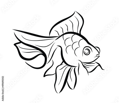 The symbol of a gold fish 